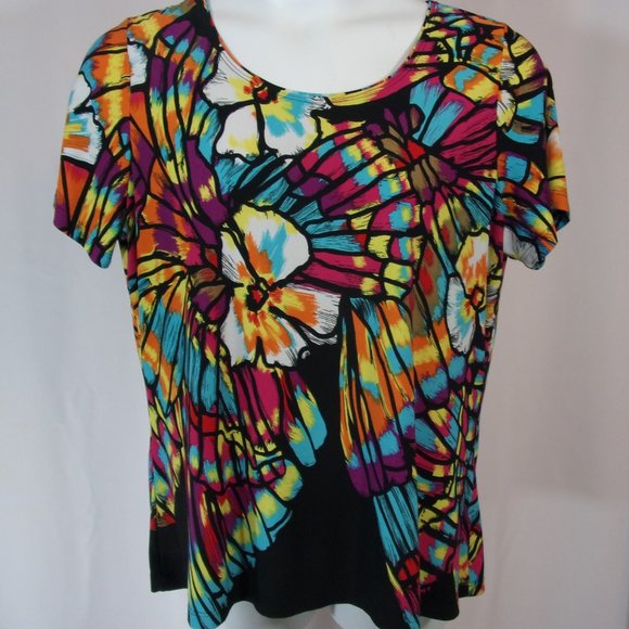 Investments Tops - Investments Top Gorgeous Color Splash Size 1X